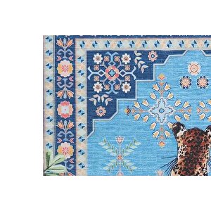 Leopar Baskili Dokuma Taban Hali, 239 Yng, 100x150  Cm