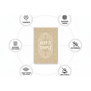 Keep It Si̇mple Vi̇ntage Dokuma Taban Hali, 403 Yng, 100x200 Cm