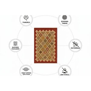 Kirmizi Di̇li̇m Dokuma Taban Hali, 470 Yng, 80x200 Cm