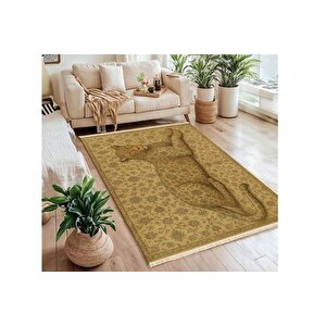 Mysti̇c Jungle Bej Hali, Dokuma Taban Hali, 350 Yng, 80x200 Cm