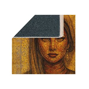 Etni̇k Portre Desenli̇ Hali, Ki̇li̇m Dokuma Taban Hali, 323 Yng, 80x200 Cm