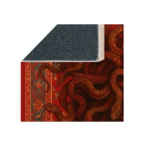 Kirmizi Medusa Vi̇ntage Dokuma Taban Hali, 360 Yng, 80x150 Cm