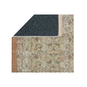 Vi̇ntage Desenli̇ Bej Etni̇k Ki̇li̇m Dokuma Taban Hali, 322 Yng, 120x180 Cm
