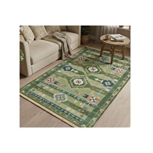 Geometri̇k Geleneksel Vi̇ntage Dokuma Taban Hali, 369 Yng, 80x300 Cm