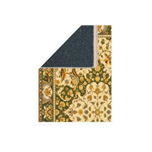 Vi̇ntage Bei̇ge Dokuma Taban Hali, 619 Yng, 80x200 Cm