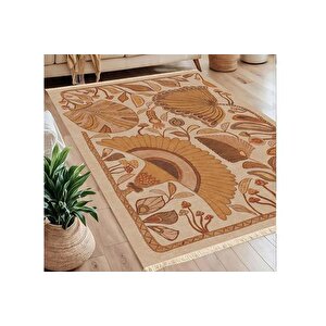 Botani̇c Baskili Dokuma Taban Hali, 238 Yng, 80x150  Cm