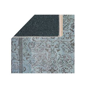 Vi̇ntage Mavi̇ Etni̇k Ki̇li̇m Dokuma Taban Hali, 320 Yng, 80x150 Cm
