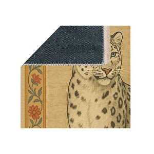 Bej Leopar Dokuma Taban Hali, 491 Yng, 80x200 Cm