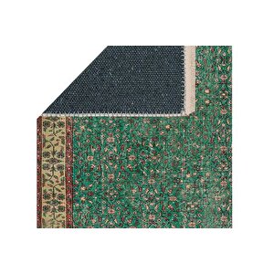 Zümrüt Piriltisi Vi̇ntage Dokuma Taban Hali, 400 Yng, 80x200 Cm