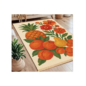 Frui̇t Baskili Dokuma Taban Hali, 245 Yng, 80x200  Cm