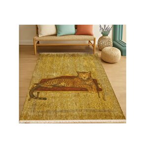 Leopar Vi̇ntage Dokuma Taban Hali, 358 Yng, 100x150 Cm