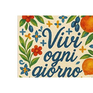 Vi̇vi̇ Ogni̇ Gi̇orno Akdeni̇z Temali Baskili Dokuma Taban Hali, 272 Yng, 150x230  Cm