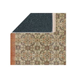 Vi̇ntage Desenli̇ Bej Etni̇k Ki̇li̇m Dokuma Taban Hali, 321 Yng, 100x150 Cm