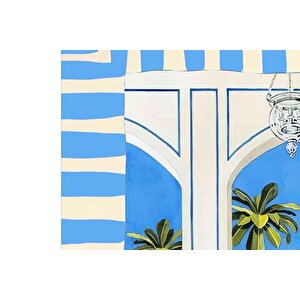 Blue Dream Baskili Dokuma Taban Hali, 225 Yng, 80x200  Cm