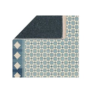 Mavi̇ Geometri̇ Dokuma Taban Hali, 496 Yng, 80x200 Cm