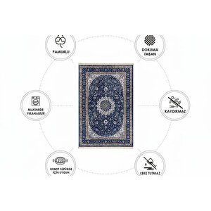 Laci̇vert Gece Dokuma Taban Hali, 391 Yng, 100x150 Cm