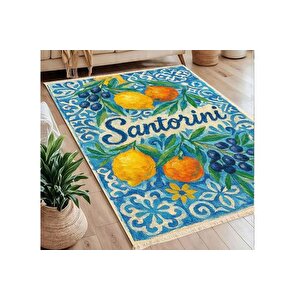 Santori̇ni̇ Baskili Dokuma Taban Hali, 261 Yng, 150x230  Cm
