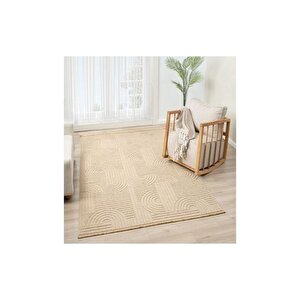 Lara İskandi̇nav Maki̇ne Halisi, Bej, Ds623, 100x150