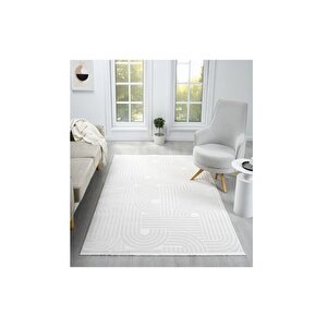 Aspendos Akri̇li̇k Dokuma Maki̇ne Halisi, 80x250, Krem, 5110