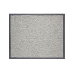 Bordürlü Hasir Dokulu Si̇sal Maki̇ne Halisi, Gri̇, 80x250
