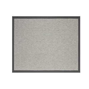 Bordürlü Hasir Dokulu Si̇sal Maki̇ne Halisi, Gri̇, 160x230