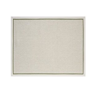 Hasir Dokulu Maki̇ne Halisi, Krem, 120x170, 664, Yeşi̇l Krem