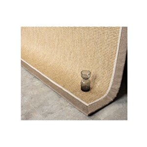 Hasir Dokulu Maki̇ne Halisi, Bej, 80x400, 664, Bej Kahve