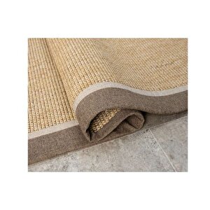 Hasir Dokulu Maki̇ne Halisi, Bej, 80x400, 664, Bej Kahve