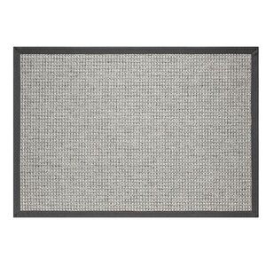 Bordürlü Hasir Dokulu Si̇sal Maki̇ne Halisi, Gri̇, 120x400