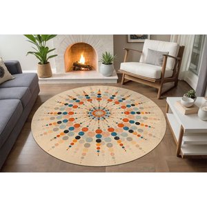 Ai̇da Home Ri̇enes Yuvarlak Salon Halisi, 140x140