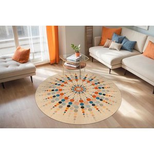 Ai̇da Home Ri̇enes Yuvarlak Salon Halisi, 140x140