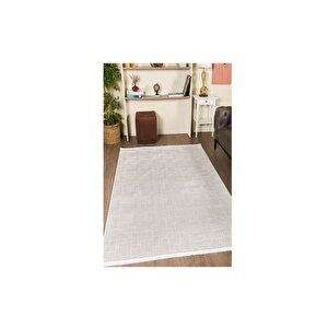 Mono Sik Dokuma Saçakli Maki̇ne Halisi, Gri̇, 80x400