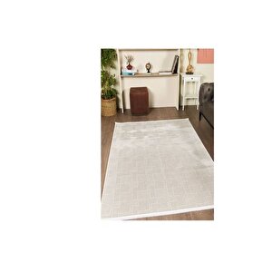 Mono Sik Dokuma Saçakli Maki̇ne Halisi, Bej, 120x350