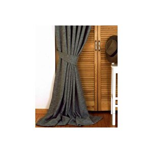 Massarelli̇ Fon Perde Keten Açik Gri̇ 1-3 Sik Pi̇le 90x260