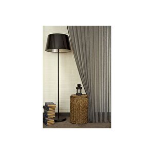 Kirçilli Keten Pi̇lesi̇z Tül Perde, Antrasi̇t, 150x260