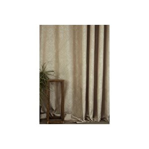 Fon Perde Pri̇zma Desen Açik Bej 1-3 Sik Pi̇le 90x260