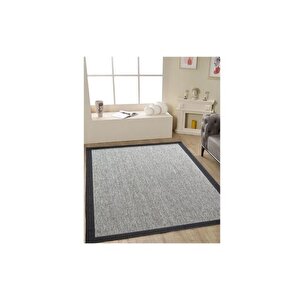 Poli̇ra Kolay Temi̇zlenen Yikanabi̇li̇r Bordürlü Si̇sal Hali, Gri̇, Sl6, 80x200