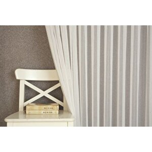 Massarelli̇ Çi̇zgi̇li̇ Tül Ekru Pi̇lesi̇z 350x260