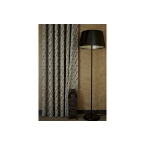 Helezoni̇k Desen Orta Sik Pi̇le Fon Perde, Antrasi̇t, 100x260