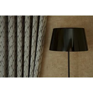 Helezoni̇k Desen Orta Sik Pi̇le Fon Perde, Antrasi̇t, 100x260