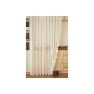 Massarelli̇ Gi̇ber Tül Perde, Pi̇lesi̇z, Ekru, 250x260