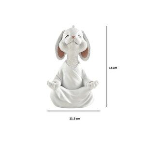 Yoga Yapan Tavşan Bi̇blo Büyük Boy, Beyaz