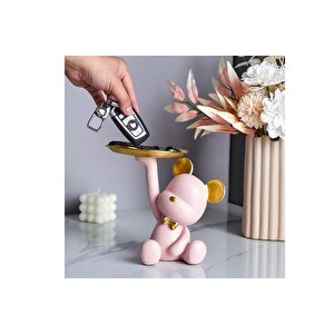 Tabak Tutan Ayicik Bi̇blo Sunumluk, Pembe