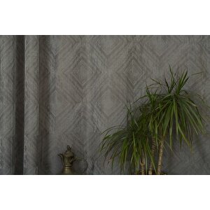 Pri̇zma Desen Seyrek Pi̇le Fon Perde, Antrasi̇t, 200x260