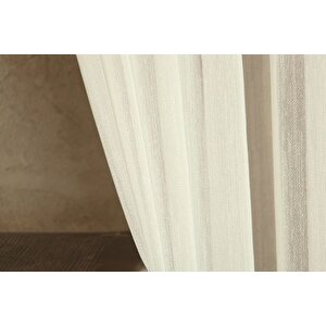 Fantezi̇ Orta Sik Pi̇le Tül Perde, Pi̇lesi̇z, Ekru, 400x260