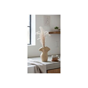 Terracotta Gövde Şeki̇lli̇ Dekorati̇f Vazo Kahverengi̇