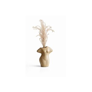 Terracotta Gövde Şeki̇lli̇ Dekorati̇f Vazo Kahverengi̇