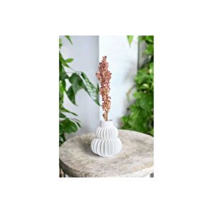 Serami̇k Vazo Dekorati̇f Beyaz Salon Konsol Dekoru 14 Cm