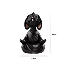 Yoga Yapan Tavşan Bi̇blo Büyük Boy, Si̇yah