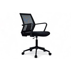 Sancak Ofi̇s Mesh Fi̇leli̇ Koltuk, Metal Ayakli, Si̇yah